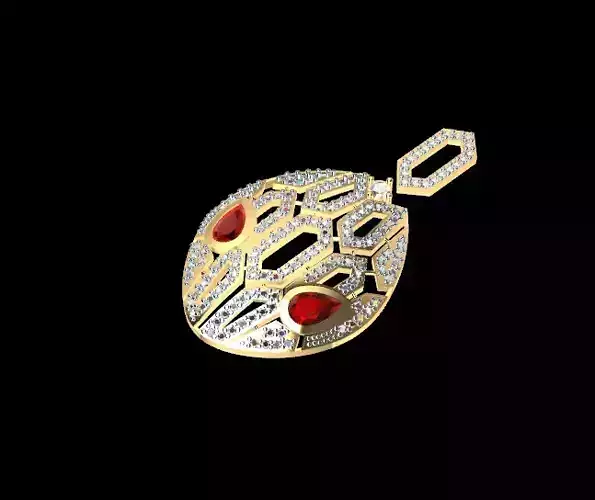 Snake Head-Inspired Luxury Pendant 3D print model