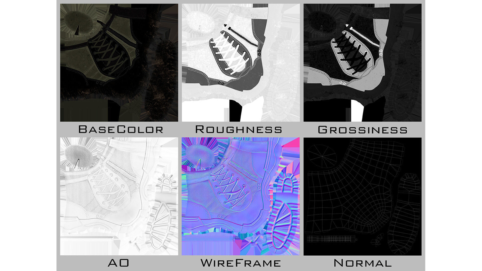 Tactical Boots Low-poly 3D model_17