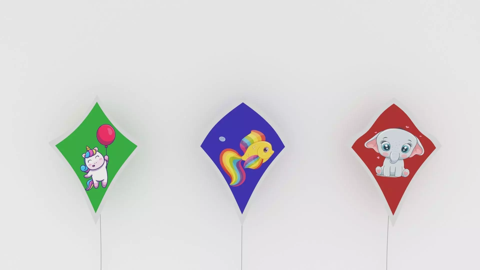 Kite Low-poly 3D model Low-poly 3D model_0