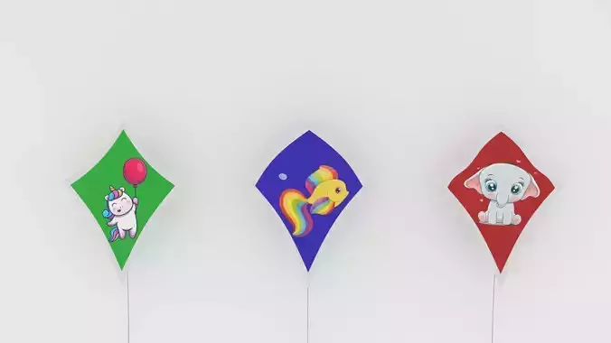 Kite Low-poly 3D model