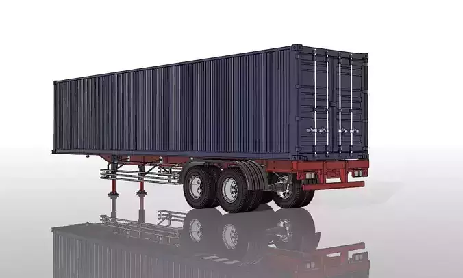1 14 Scale RC Truck Trailer and Container Box 3d print
