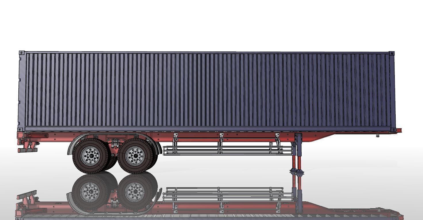 1 14 Scale RC Truck Trailer and Container Box 3d print 3D print model_16