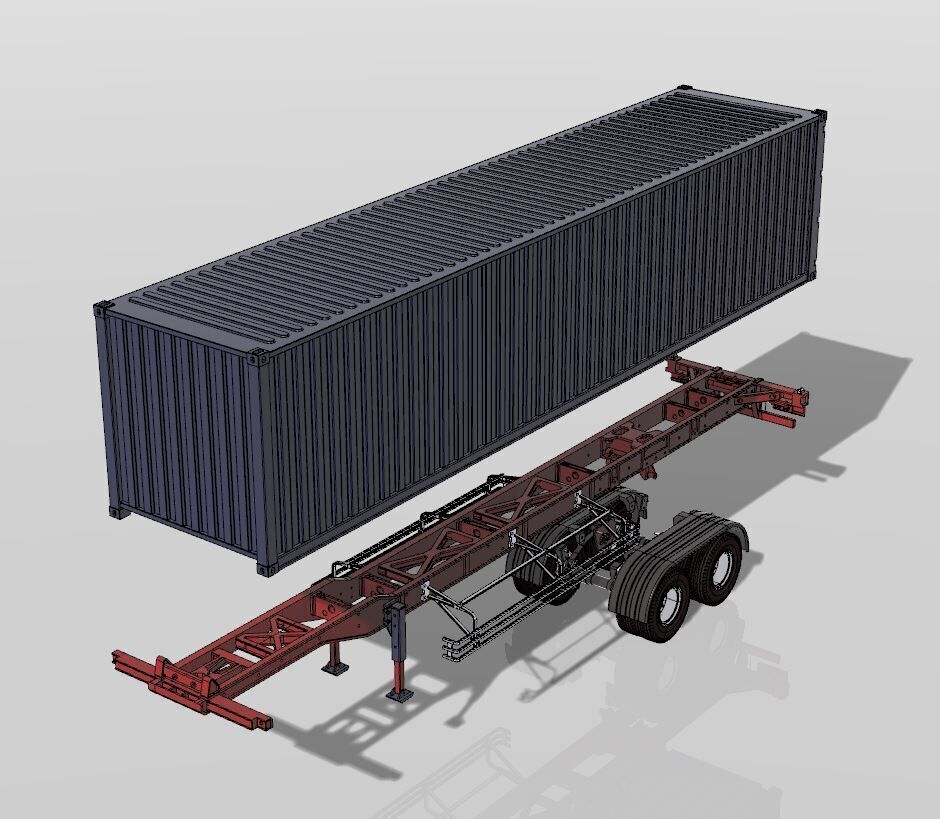 1 14 Scale RC Truck Trailer and Container Box 3d print 3D print model_14