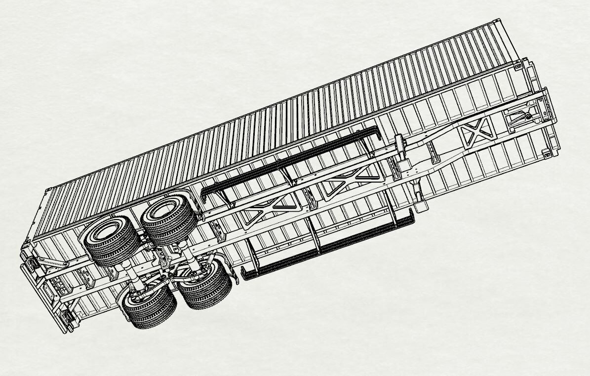 1 14 Scale RC Truck Trailer and Container Box 3d print 3D print model_29