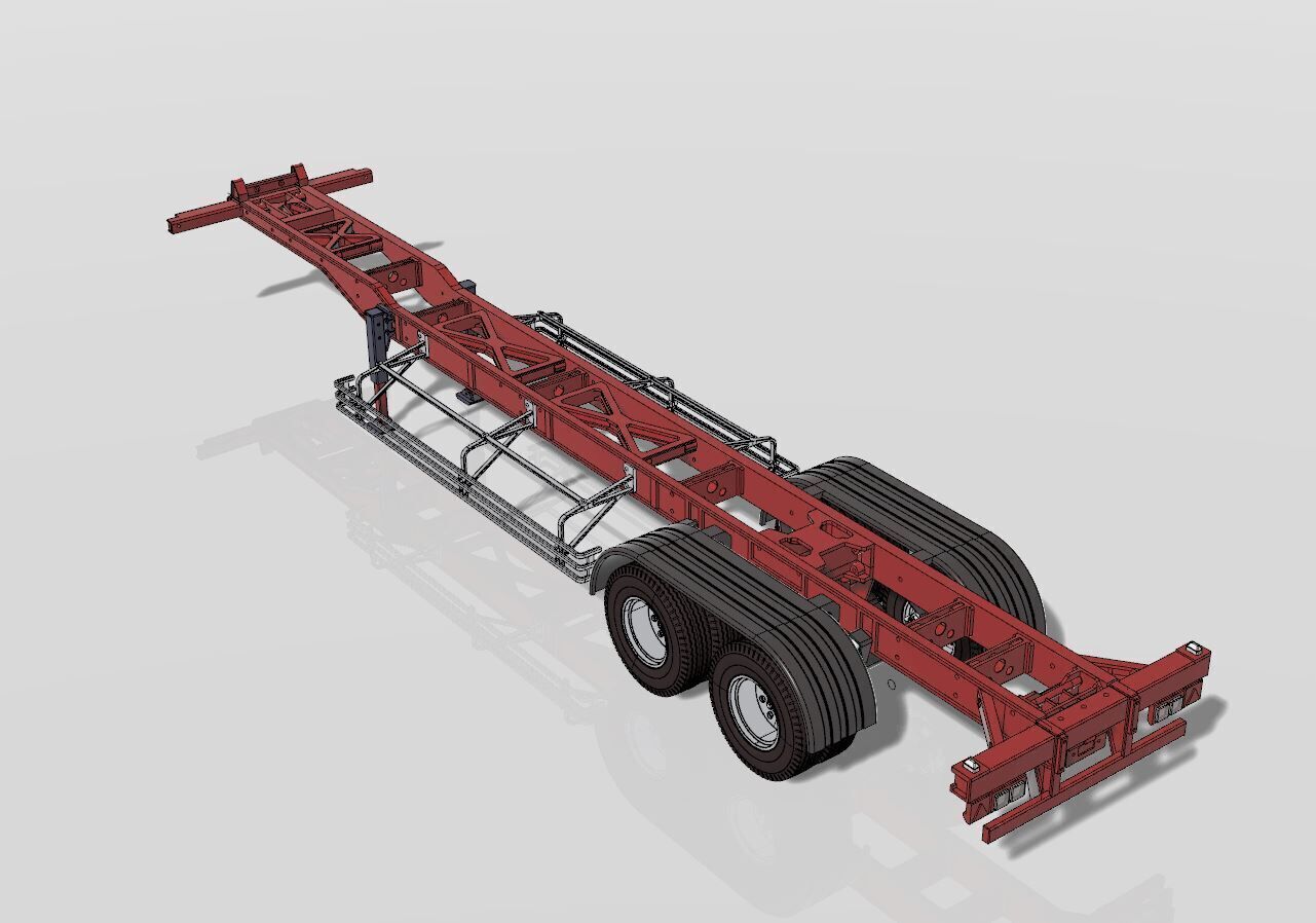 1 14 Scale RC Truck Trailer and Container Box 3d print 3D print model_11