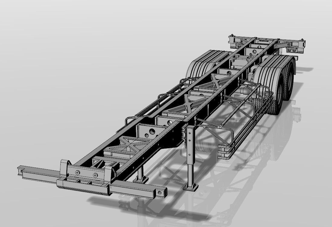 1 14 Scale RC Truck Trailer and Container Box 3d print 3D print model_33