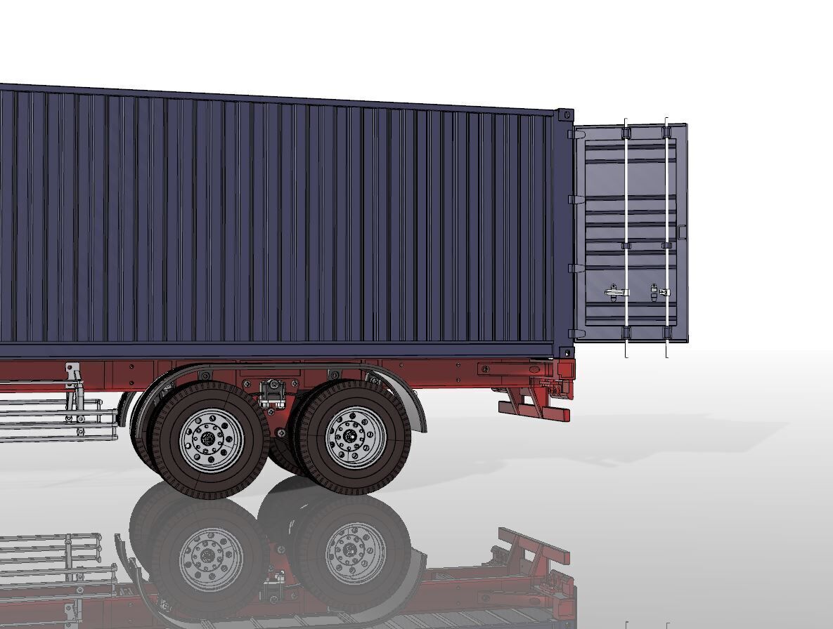 1 14 Scale RC Truck Trailer and Container Box 3d print 3D print model_25