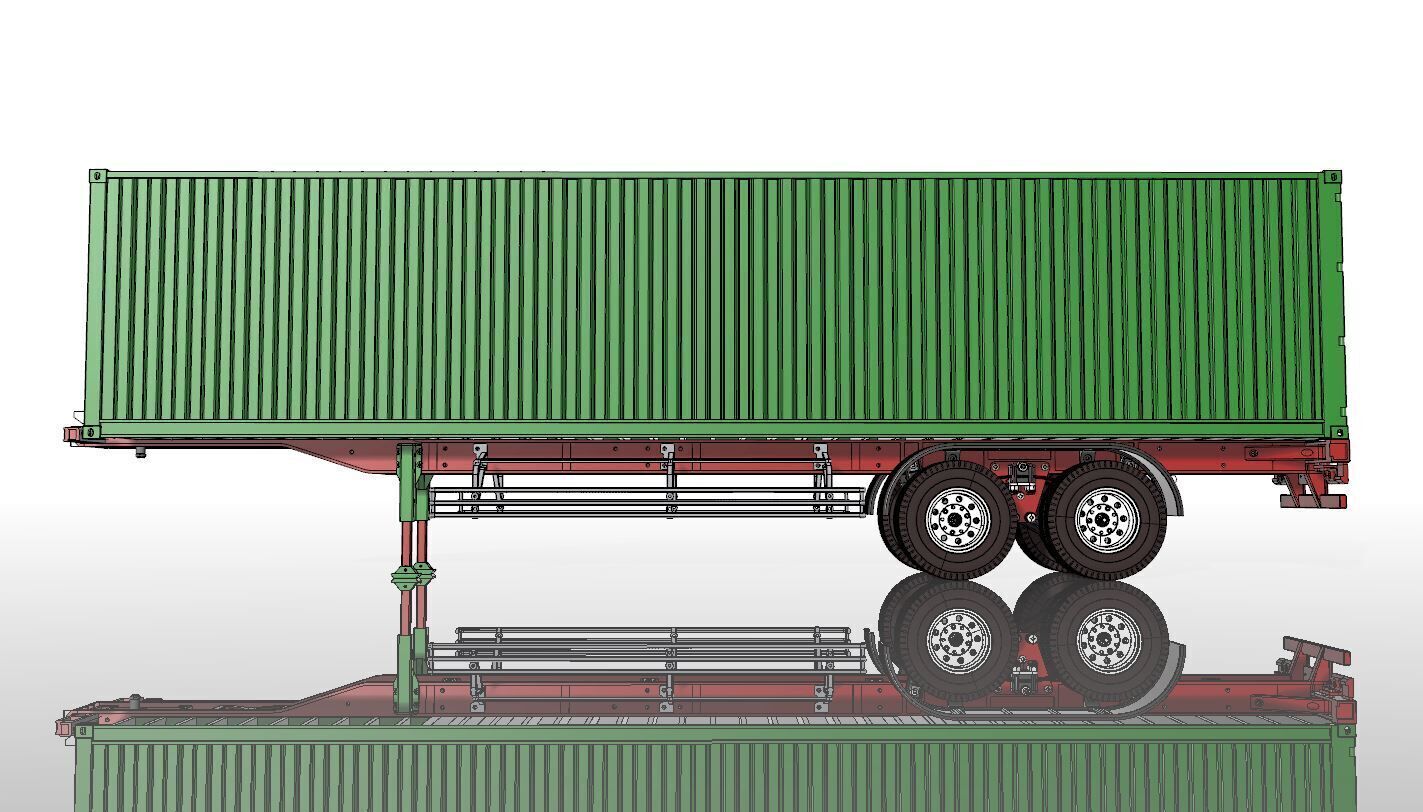 1 14 Scale RC Truck Trailer and Container Box 3d print 3D print model_24