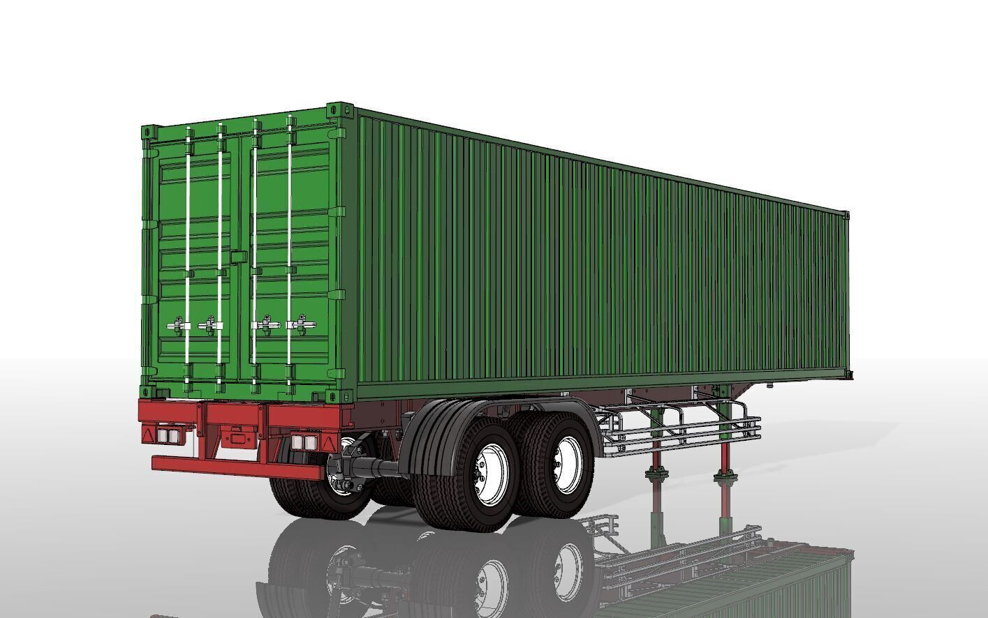 1 14 Scale RC Truck Trailer and Container Box 3d print 3D print model_20