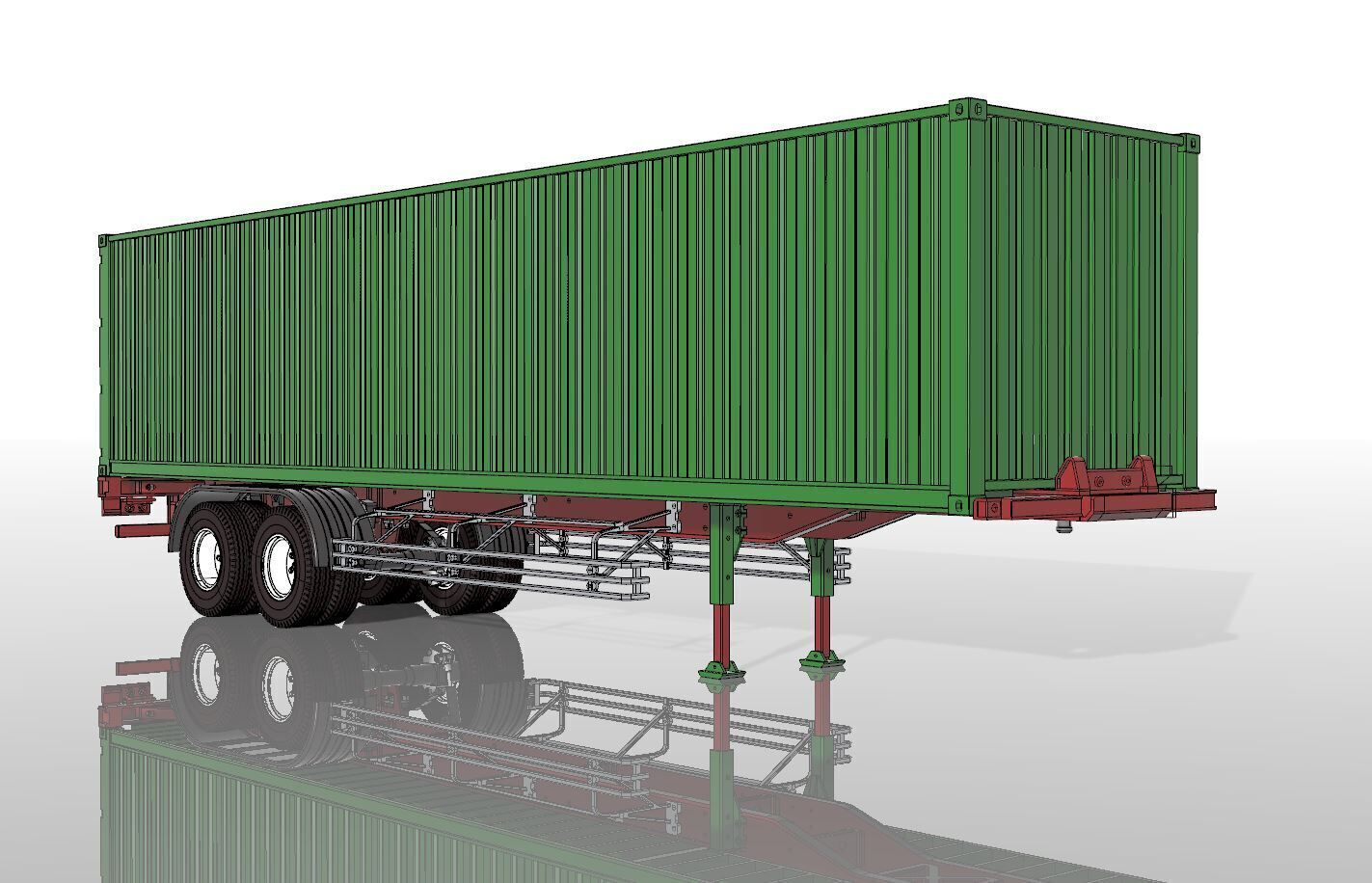 1 14 Scale RC Truck Trailer and Container Box 3d print 3D print model_1