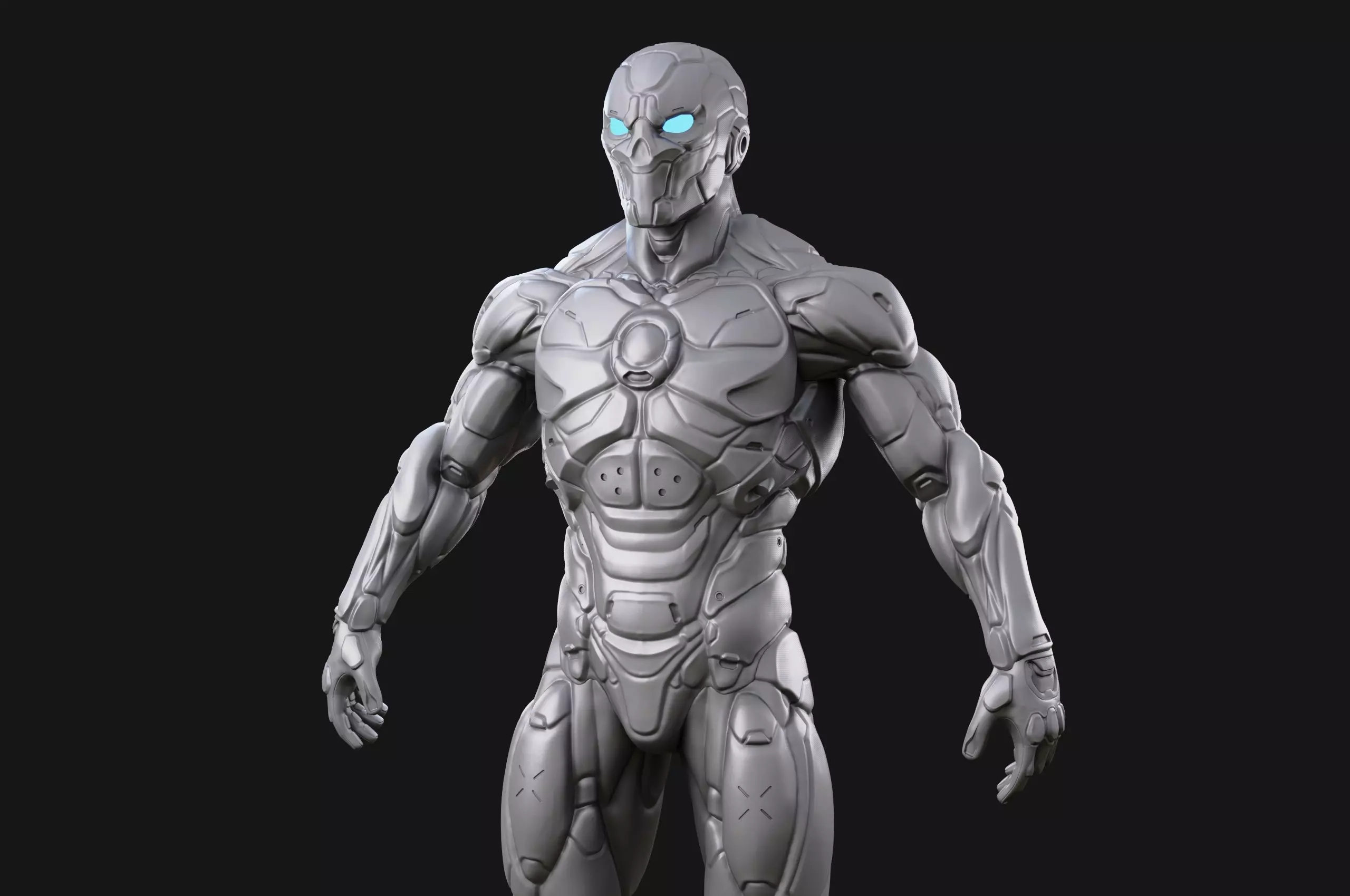 Sci-Fi Character Omega 3D model_0