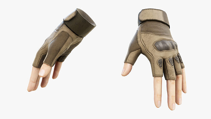 Tactical Gloves Low-poly 3D model