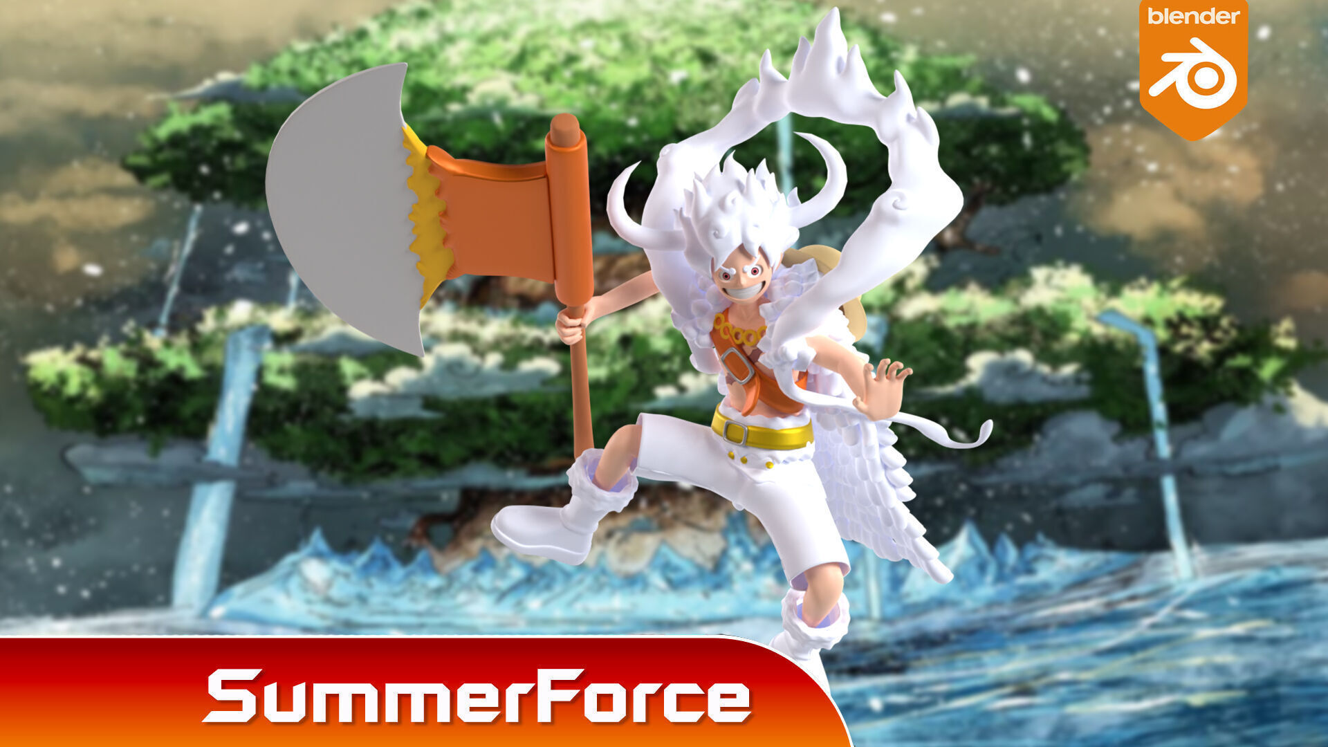 Luffy Gear 5 Elbaph - One Piece 3D model_2