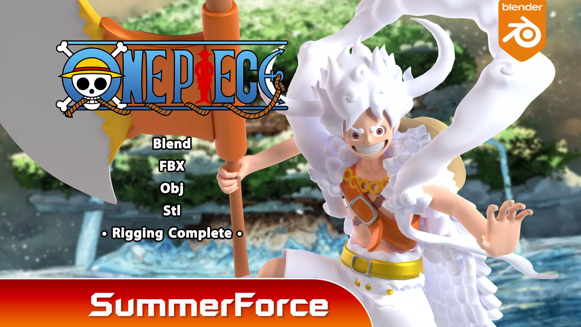 Luffy Gear 5 Elbaph - One Piece 3D model_0