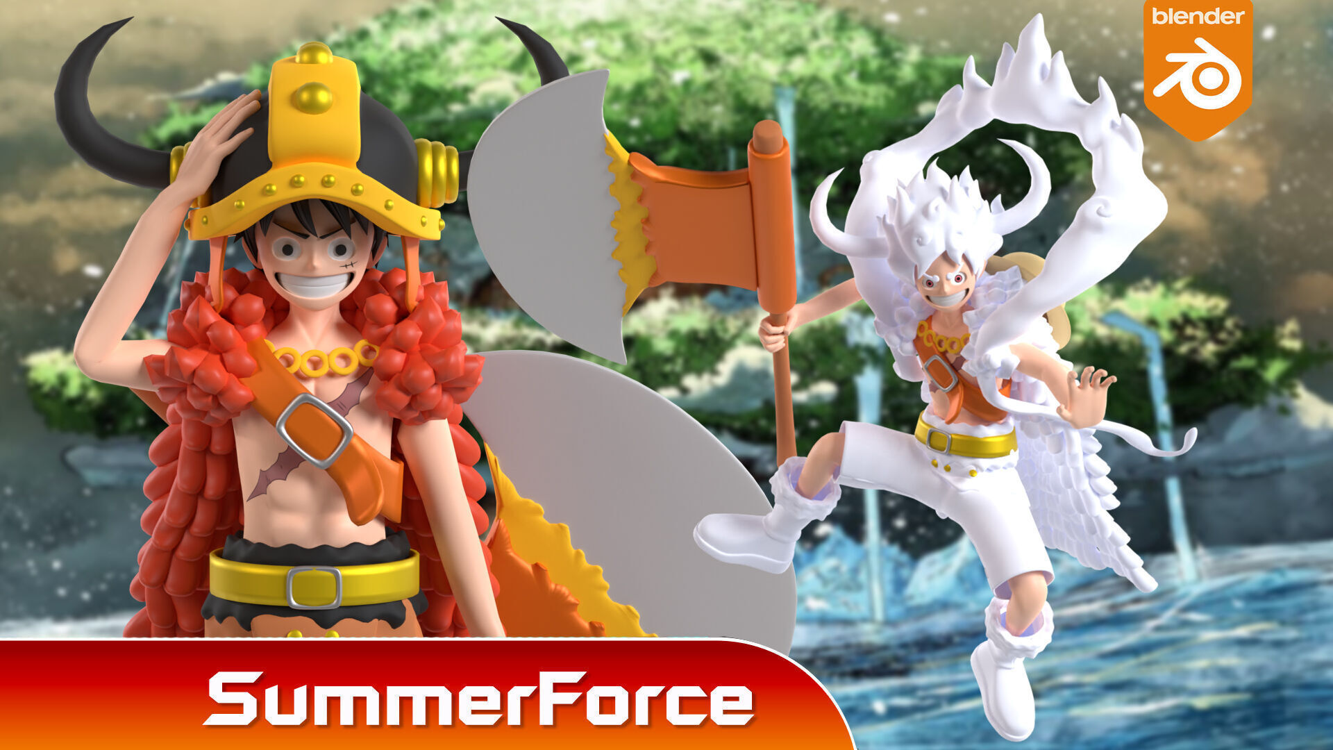 Luffy Gear 5 Elbaph - One Piece 3D model_3