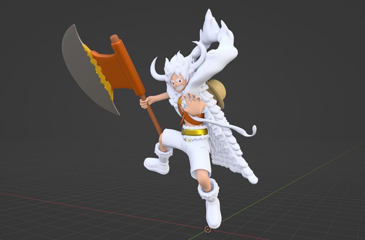 Luffy Gear 5 Elbaph - One Piece 3D model_5