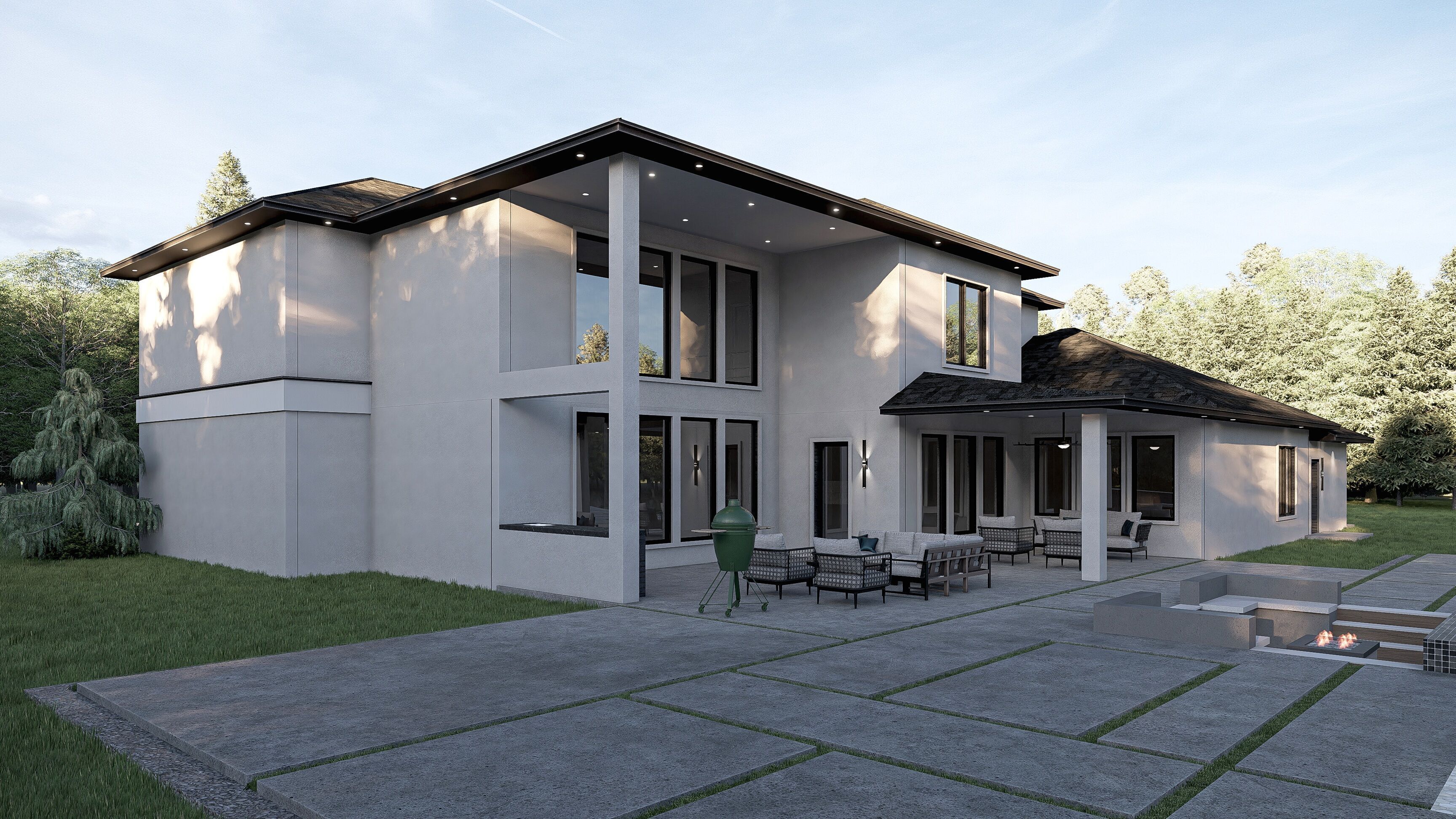 Modern House Stl-dae Digital File 3D Model of the house 3D print model_4