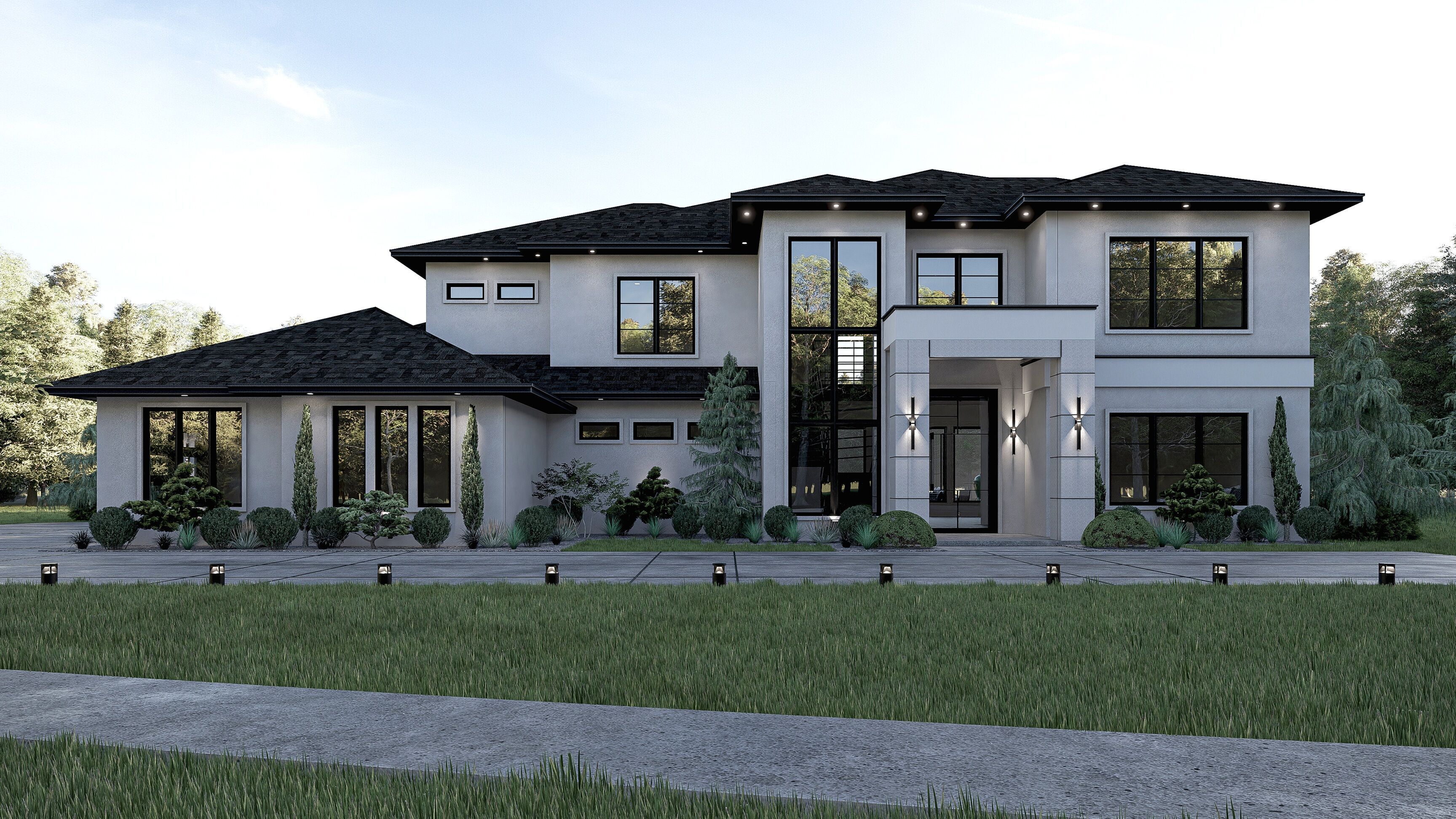 Modern House Stl-dae Digital File 3D Model of the house 3D print model_1