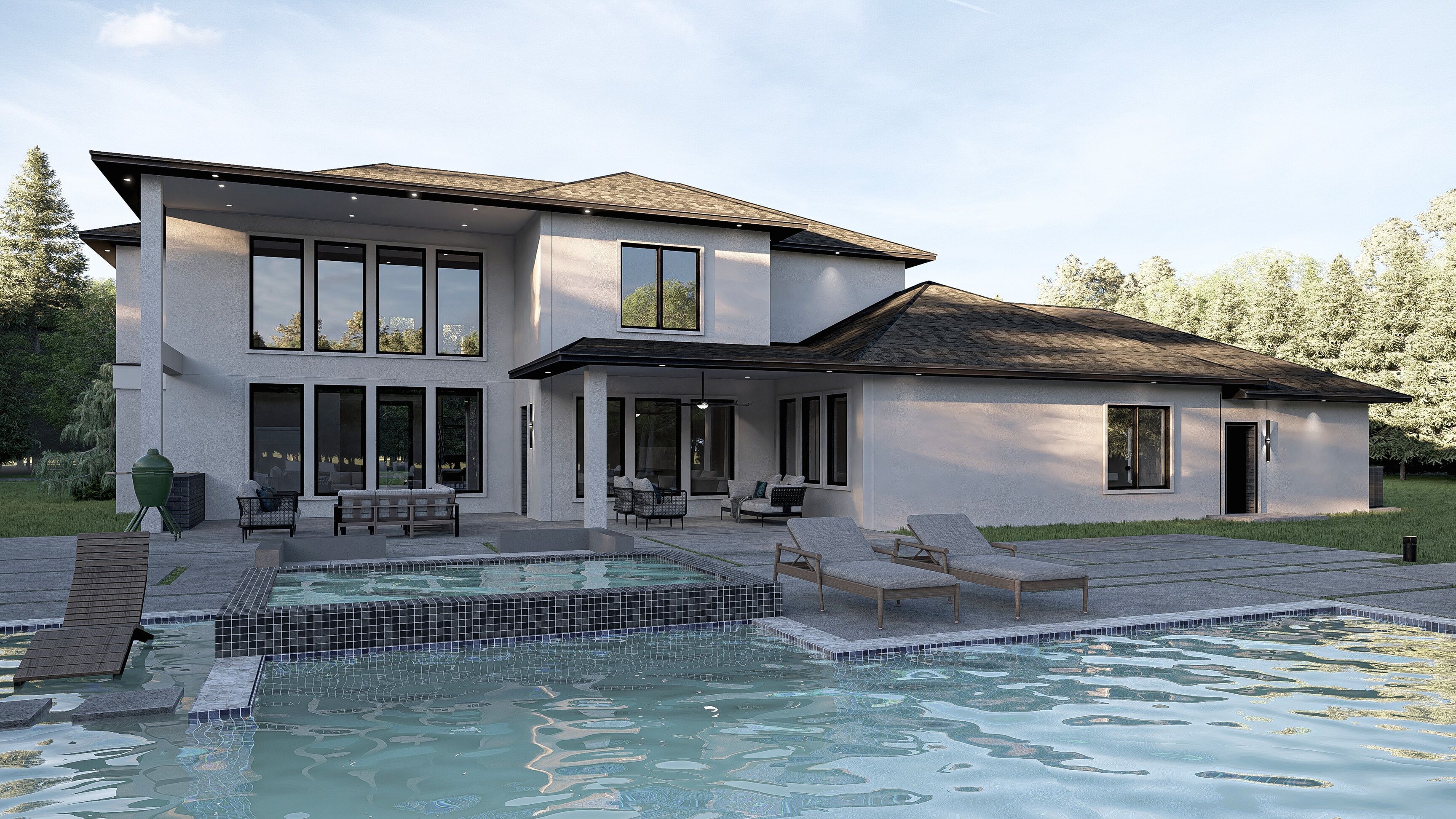 Modern House Stl-dae Digital File 3D Model of the house 3D print model_5