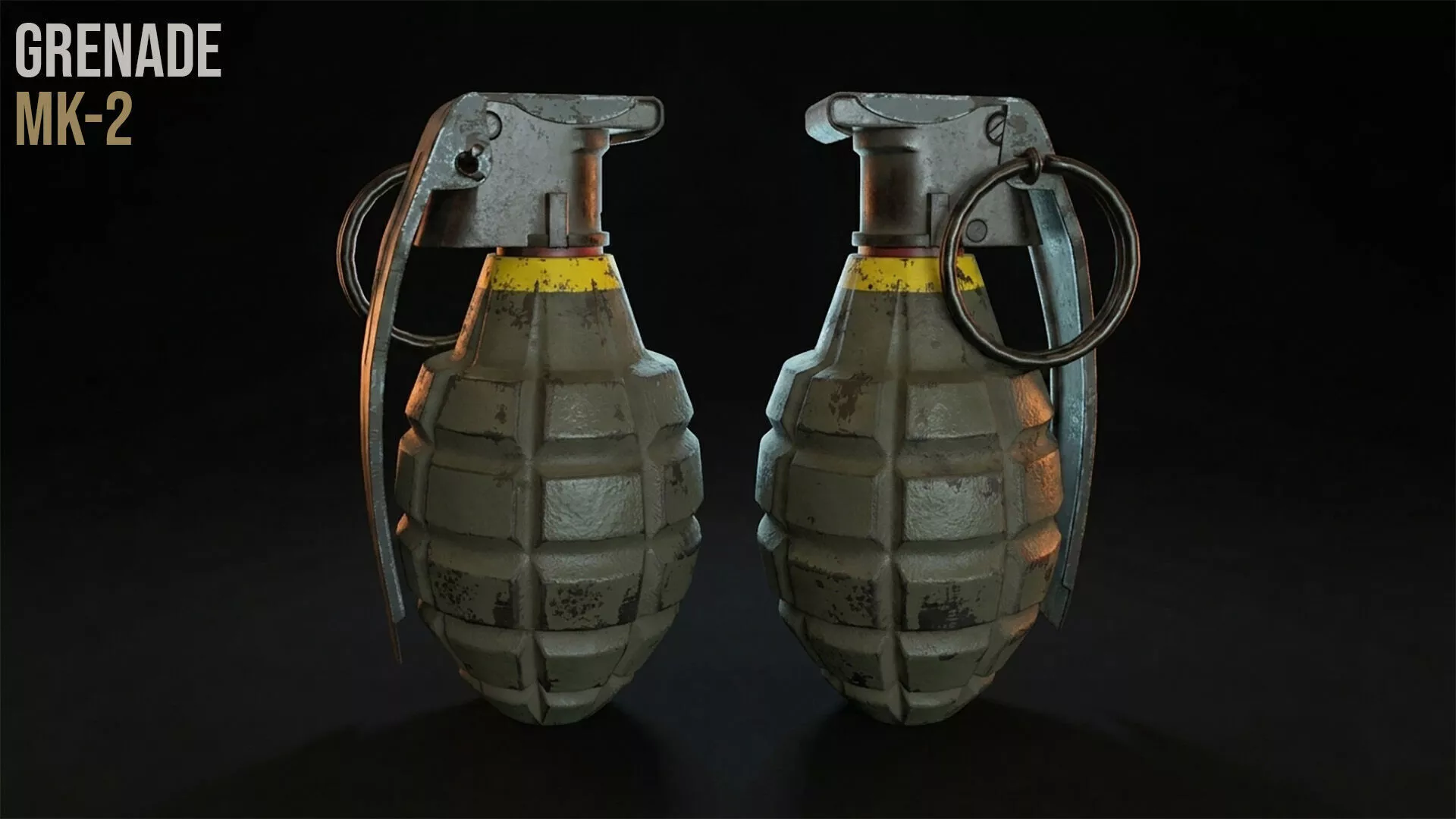 Grenade MK-2 Low-poly 3D model