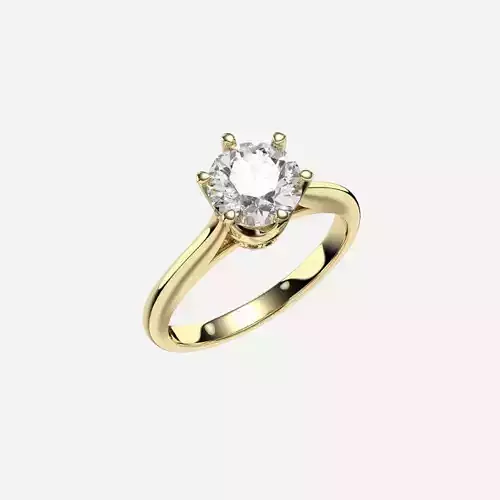 Solitare Crown Ring