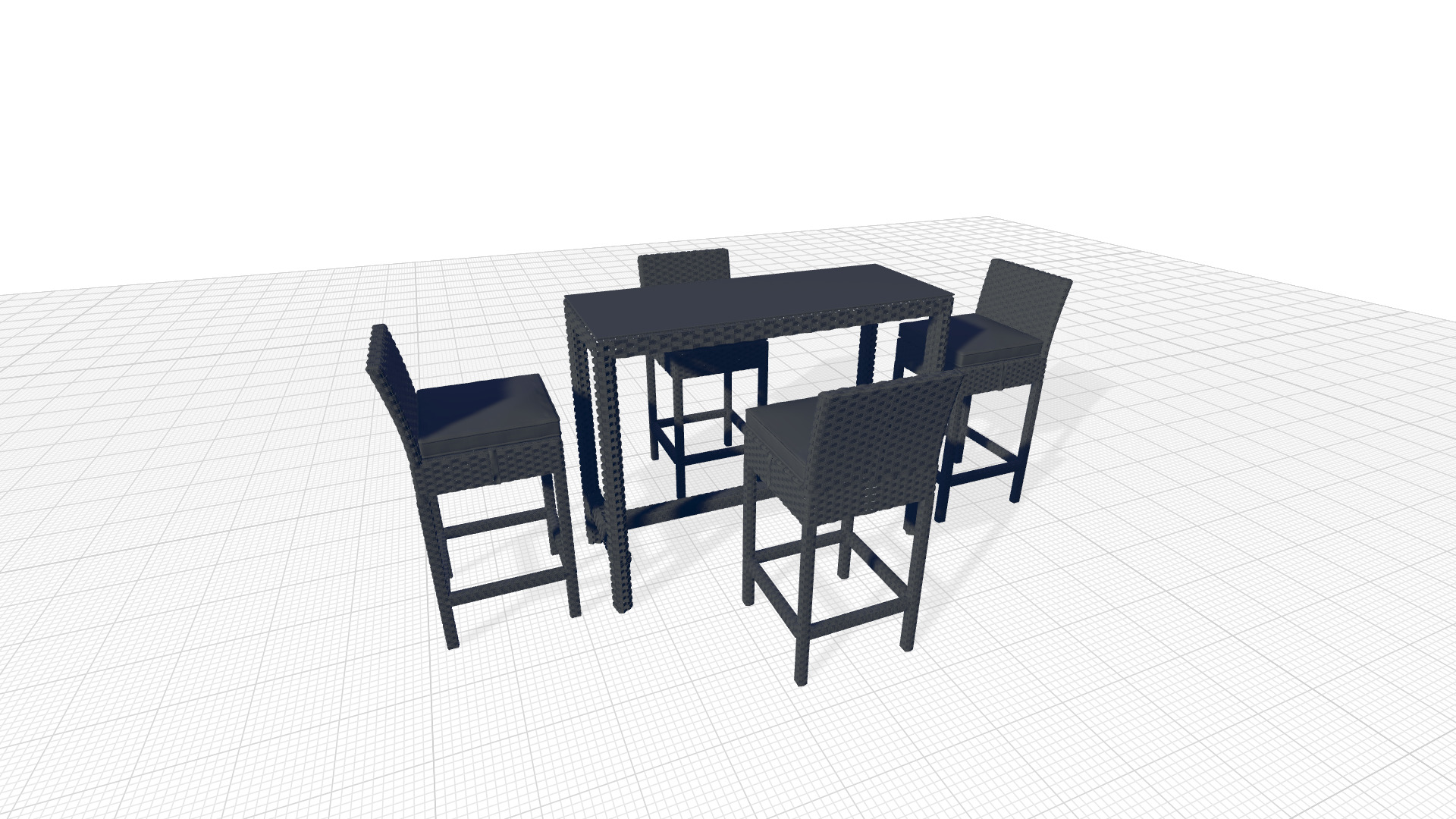 Sojourn Bar Height Dining Set 3D model_4