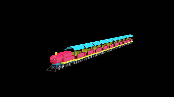 Train Low Poly 3D Model 3D model