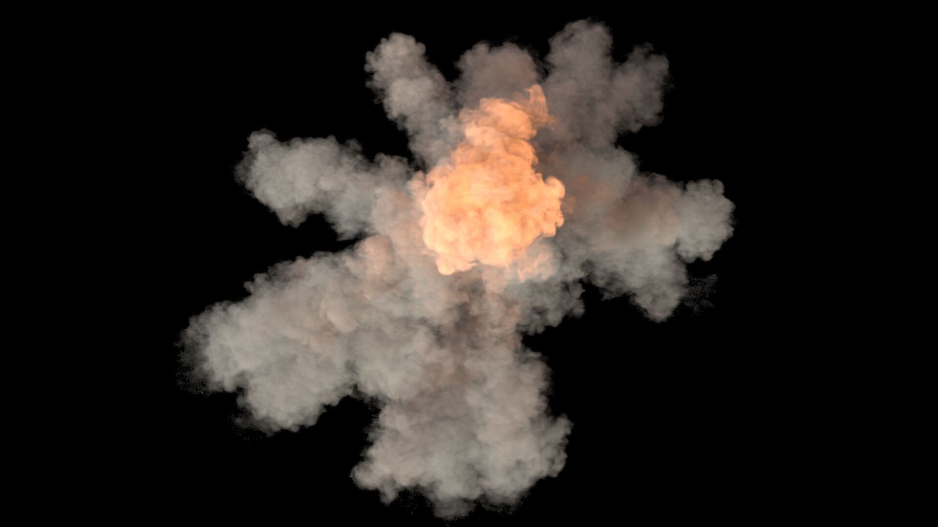 Mortar Explosion 2 VDB 3D model_4