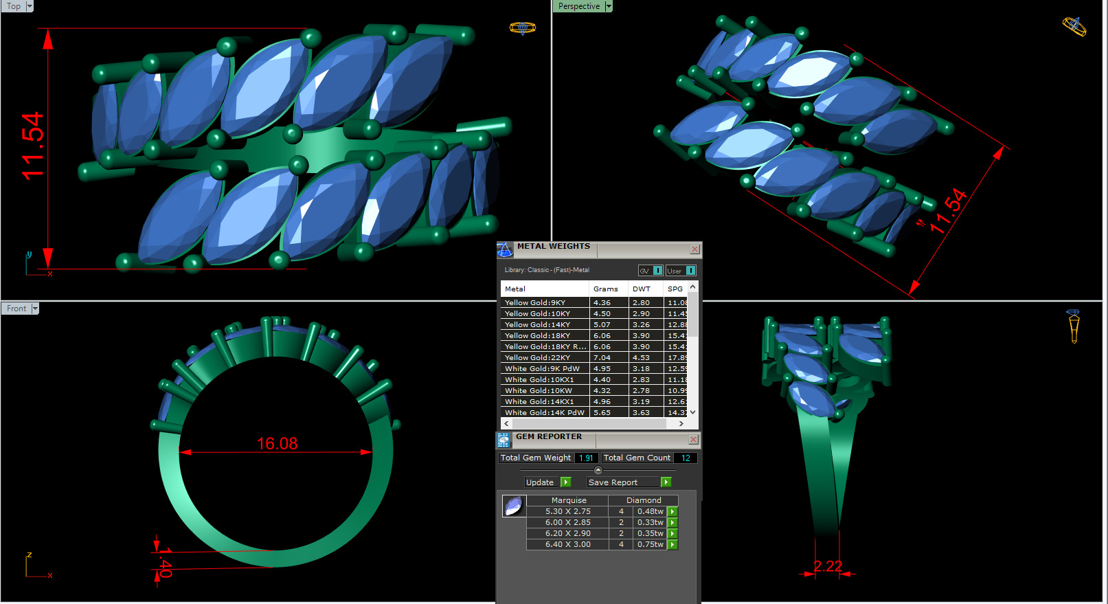 diamond Ring 3D print model_12