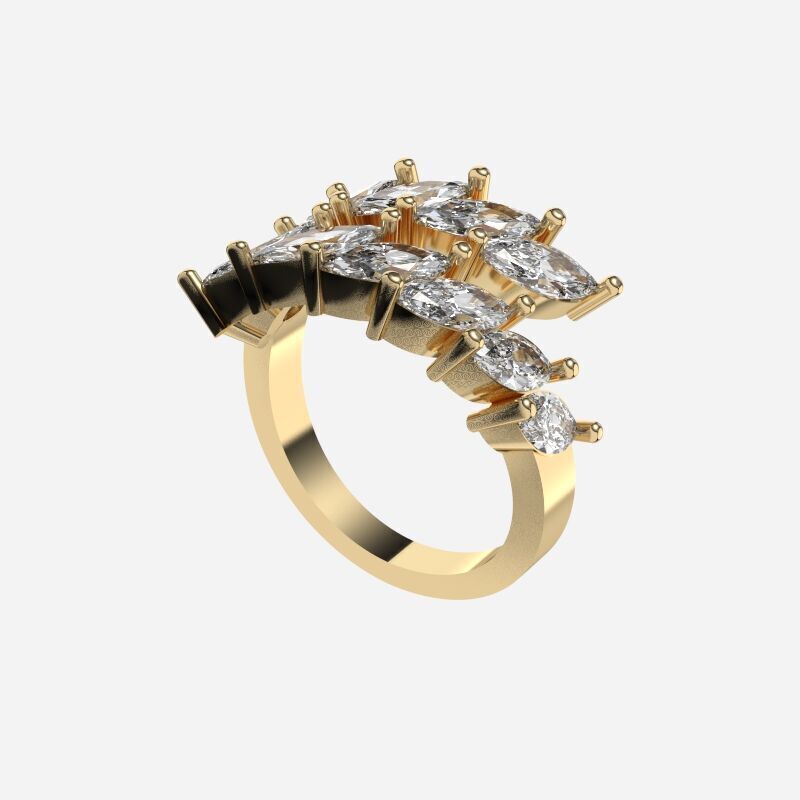 diamond Ring 3D print model_7