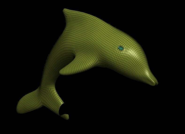 Dolphin Base Meshes 3 Models 3D print model_5