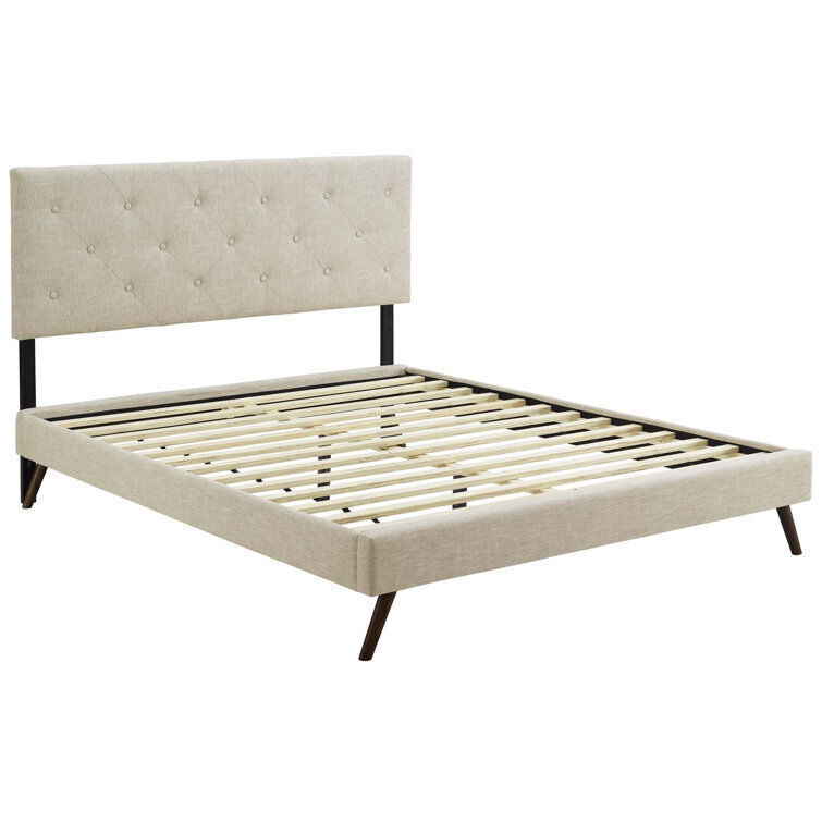 Perrinton Tufted Upholstered Platform Bed 3D model_5