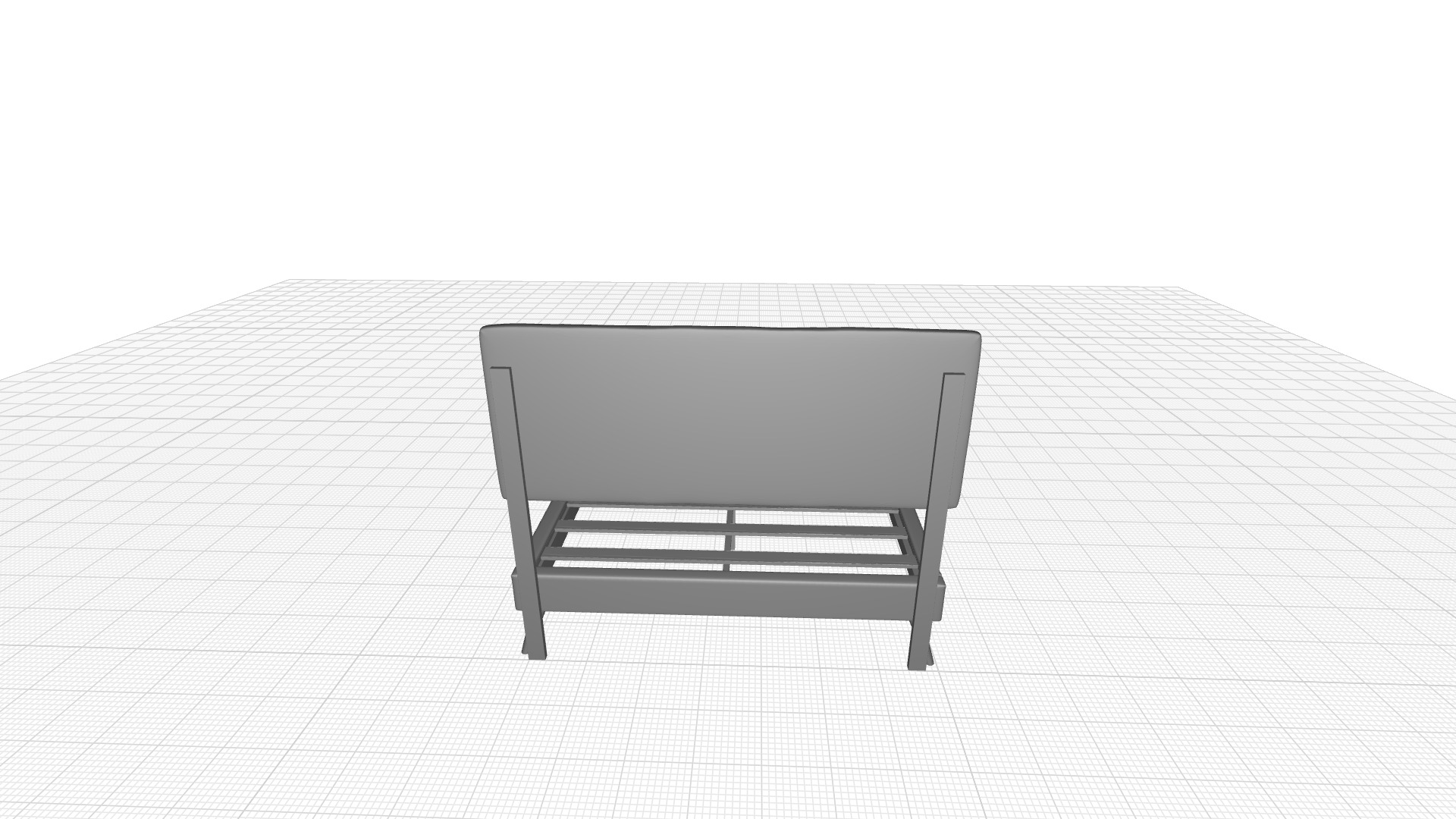 Perrinton Tufted Upholstered Platform Bed 3D model_4