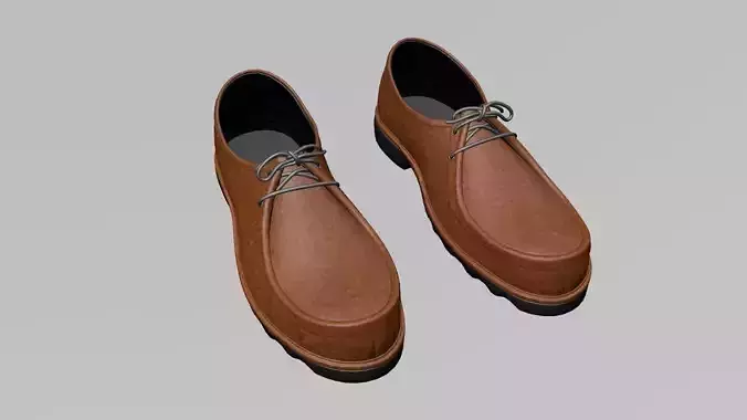  Elegant Mens Derby Shoes 3D Model