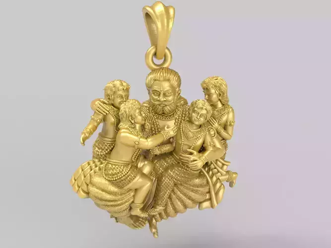 King with boys pendant