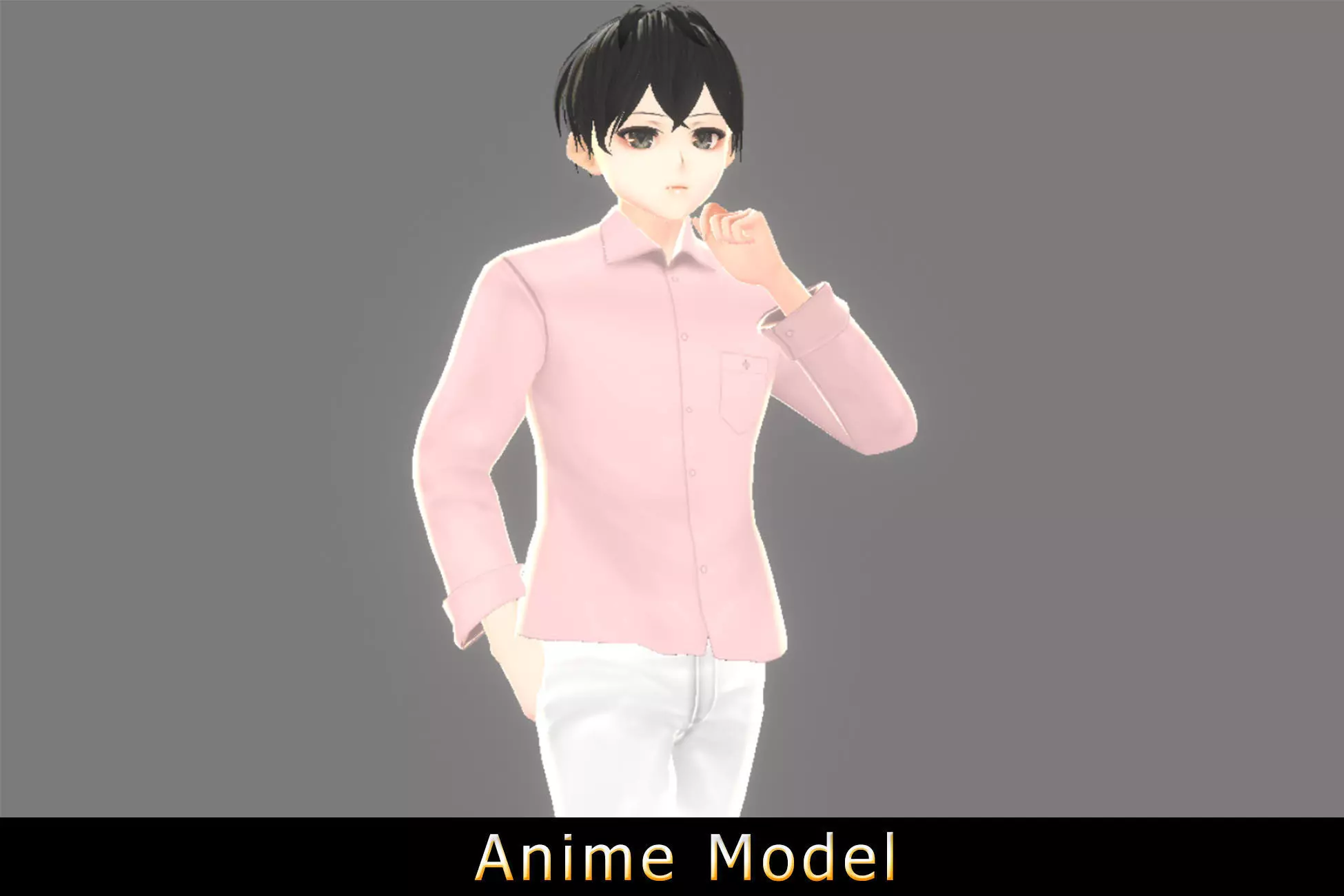 Anime Character - Davis 3D model_0