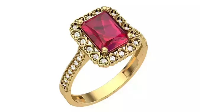 Engagement Ring Model No24 3D print model