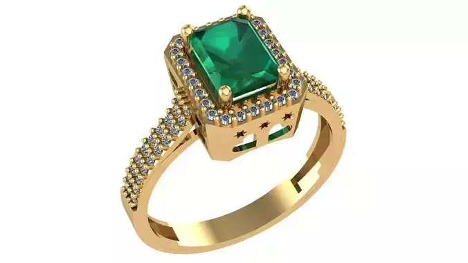 Engagement Ring Model No25 3D print model