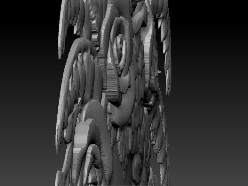 Composizione floreale 3D model_2