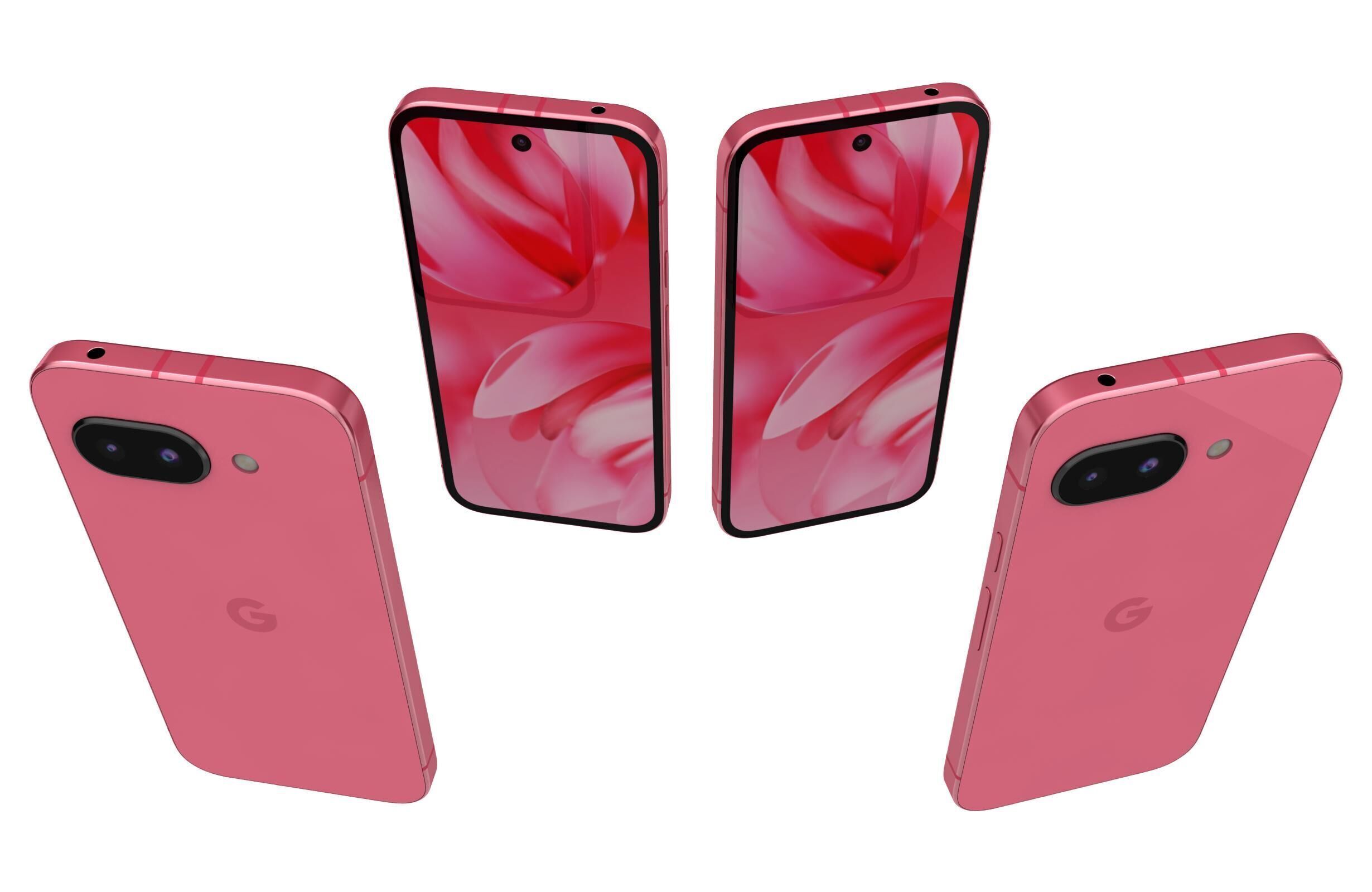 Google Pixel 9a Peony 3D model_5