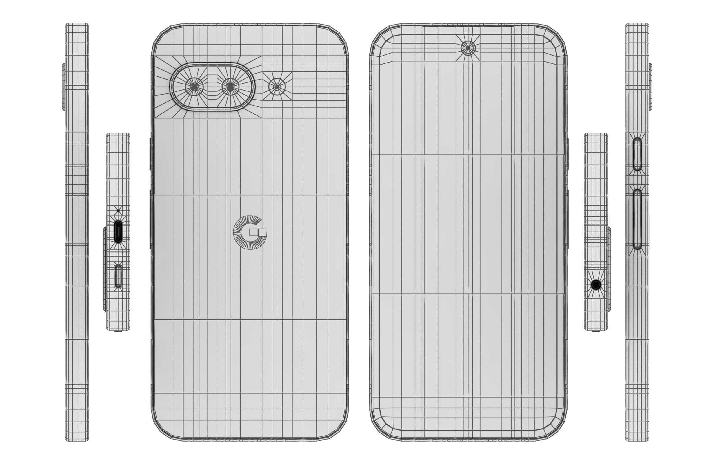 Google Pixel 9a Peony 3D model_16