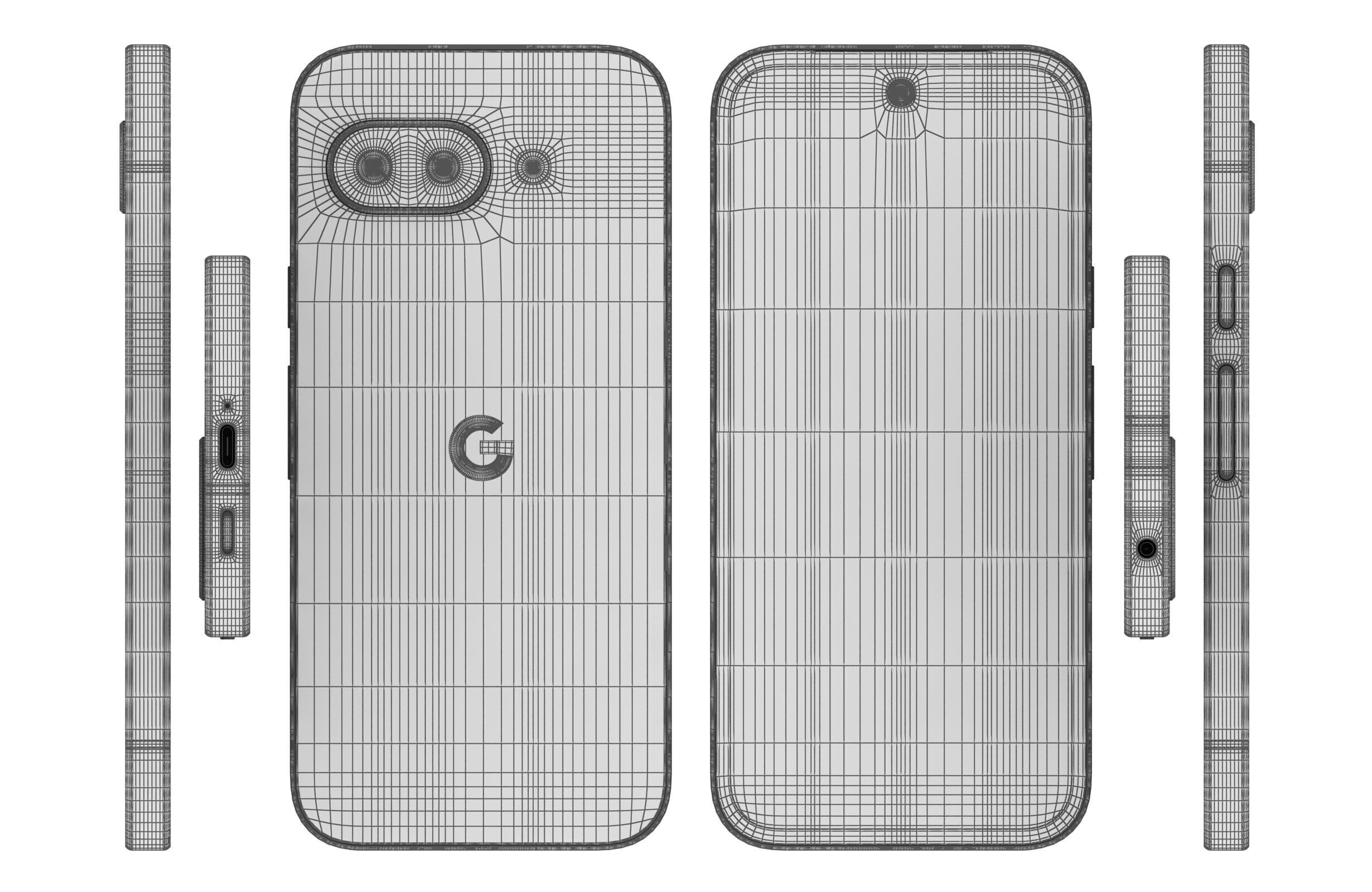 Google Pixel 9a Peony 3D model_17