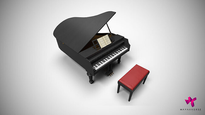 Piano Low-poly 3D model