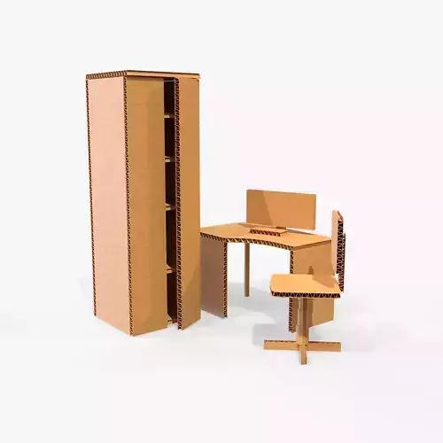 Desktop cabinet cardboard