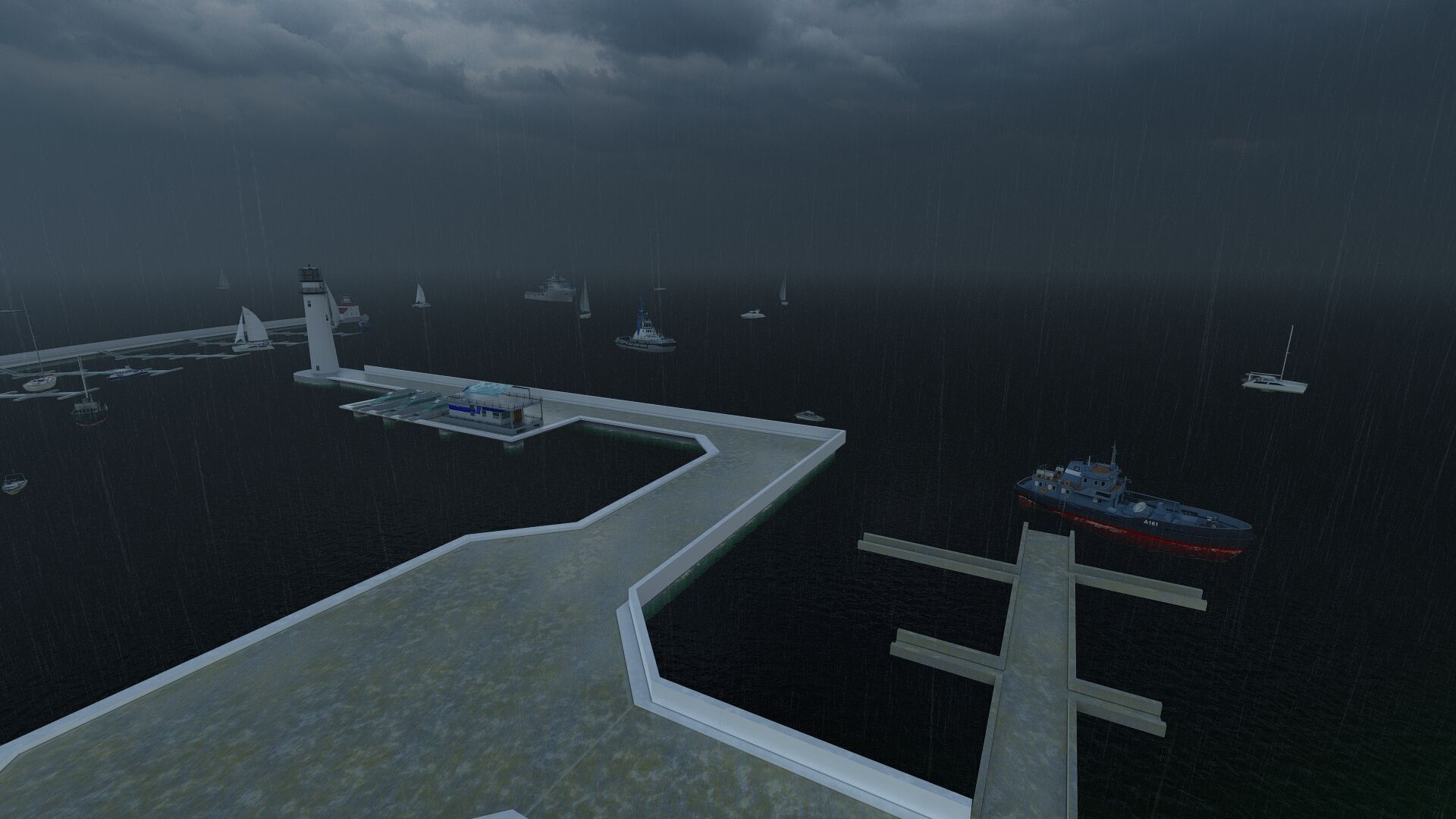 Beach pier-Coastal wharf-Seaside pier 3D model_3