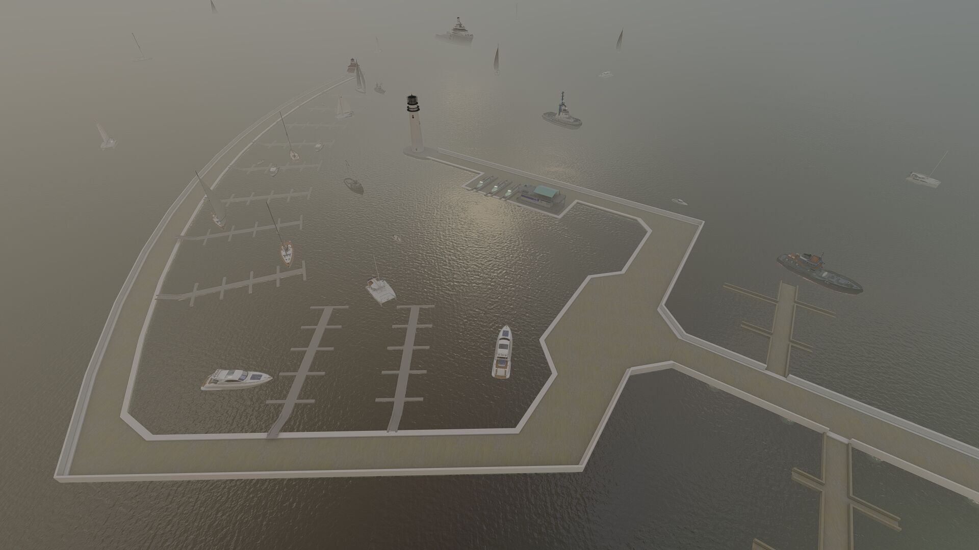 Beach pier-Coastal wharf-Seaside pier 3D model_18