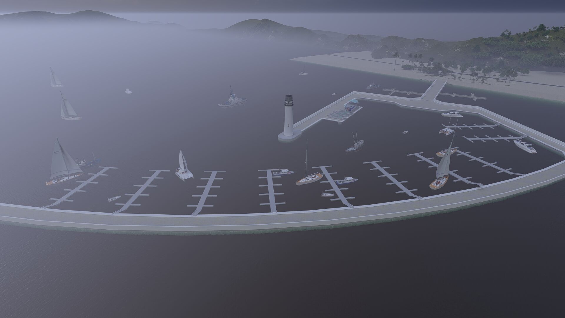 Beach pier-Coastal wharf-Seaside pier 3D model_15