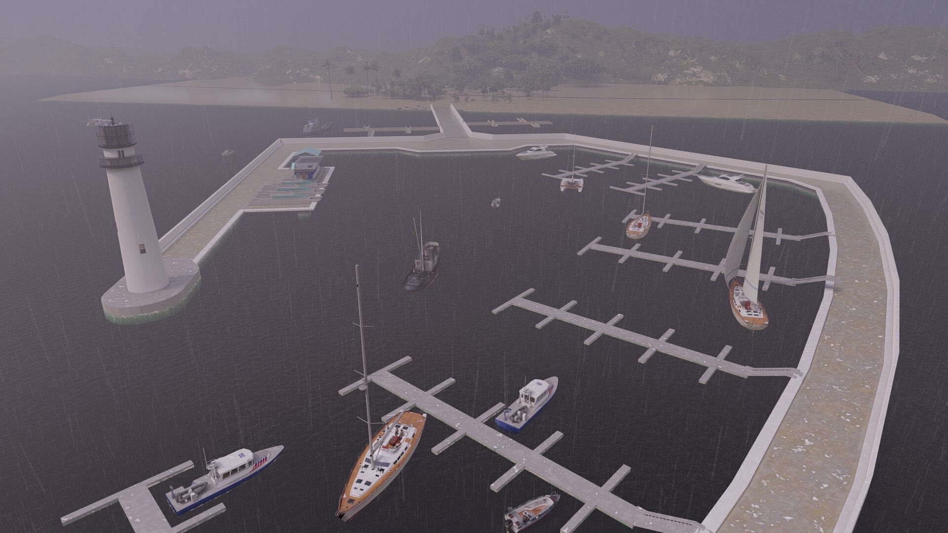 Beach pier-Coastal wharf-Seaside pier 3D model_6