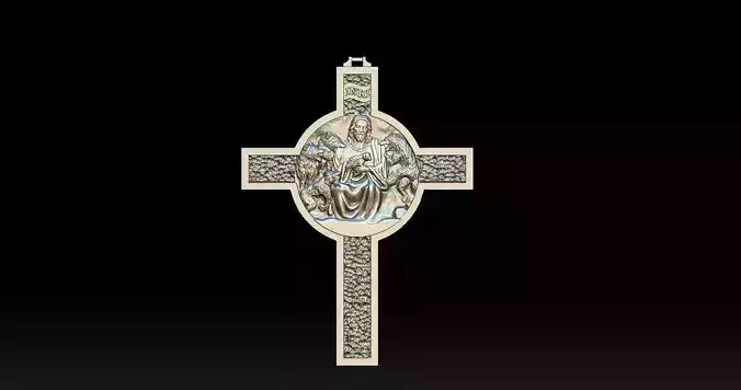 Jesus  Protection on the Cross Pendant