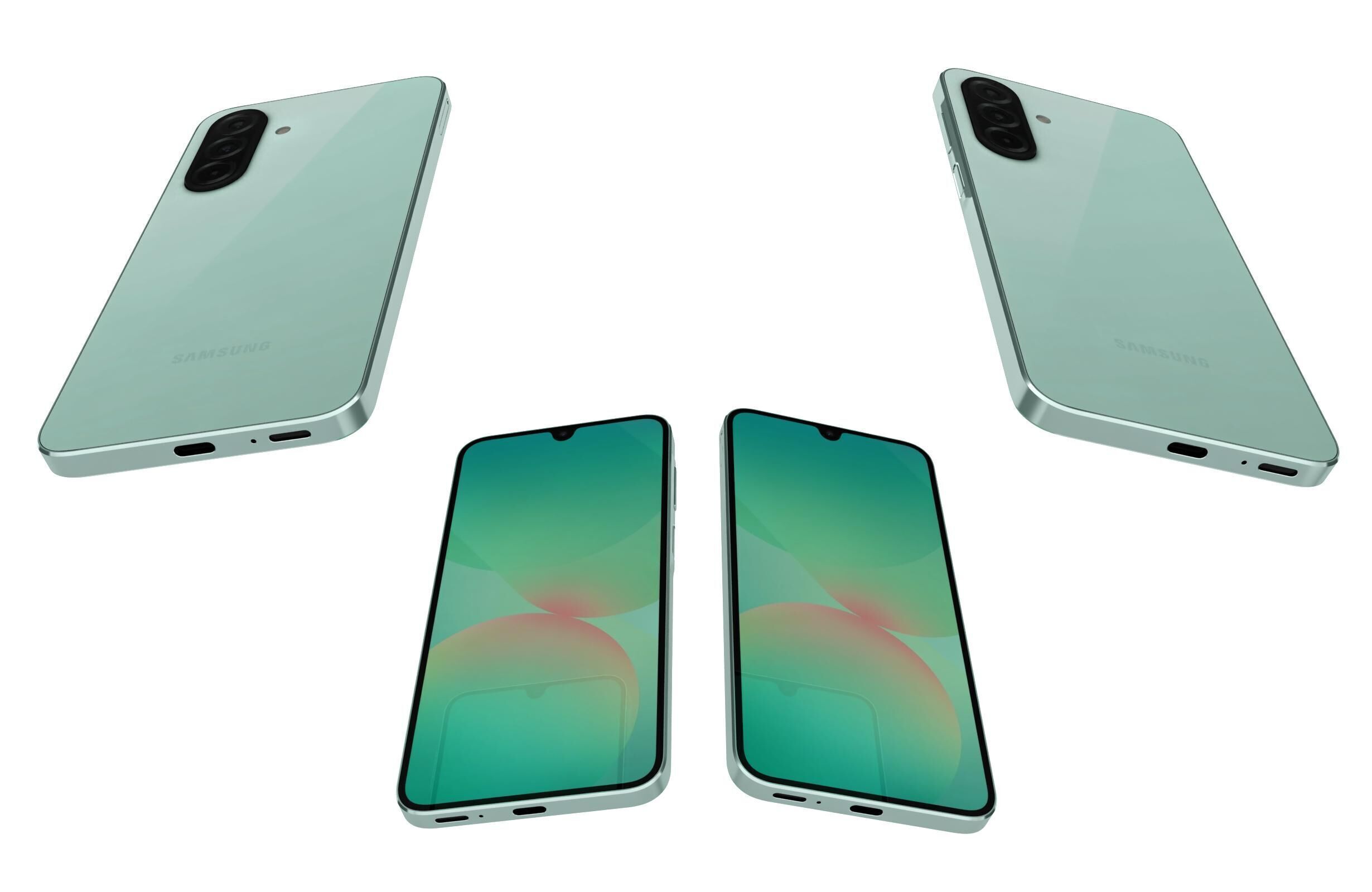 Samsung Galaxy A26 Green 3D model_4